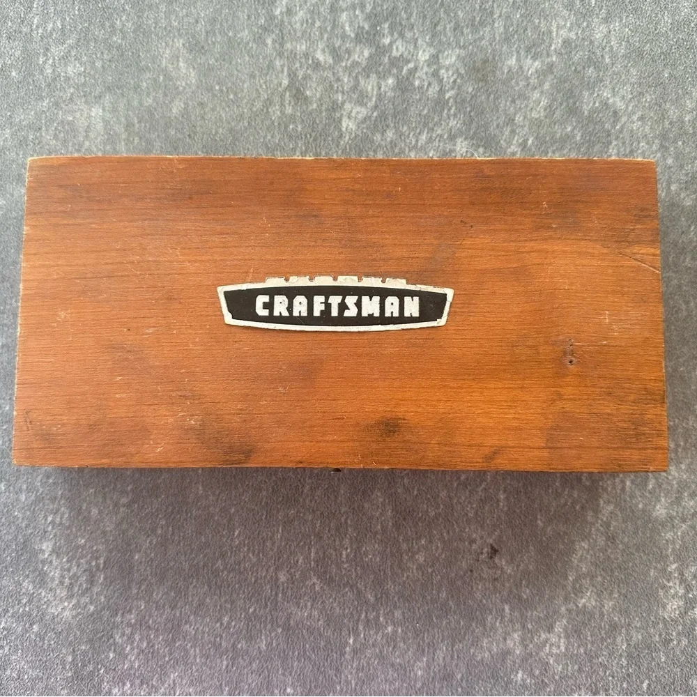 Vintage Craftsman Depth Micrometer Set | Made in USA | Wooden Case - Picture 2 of 11